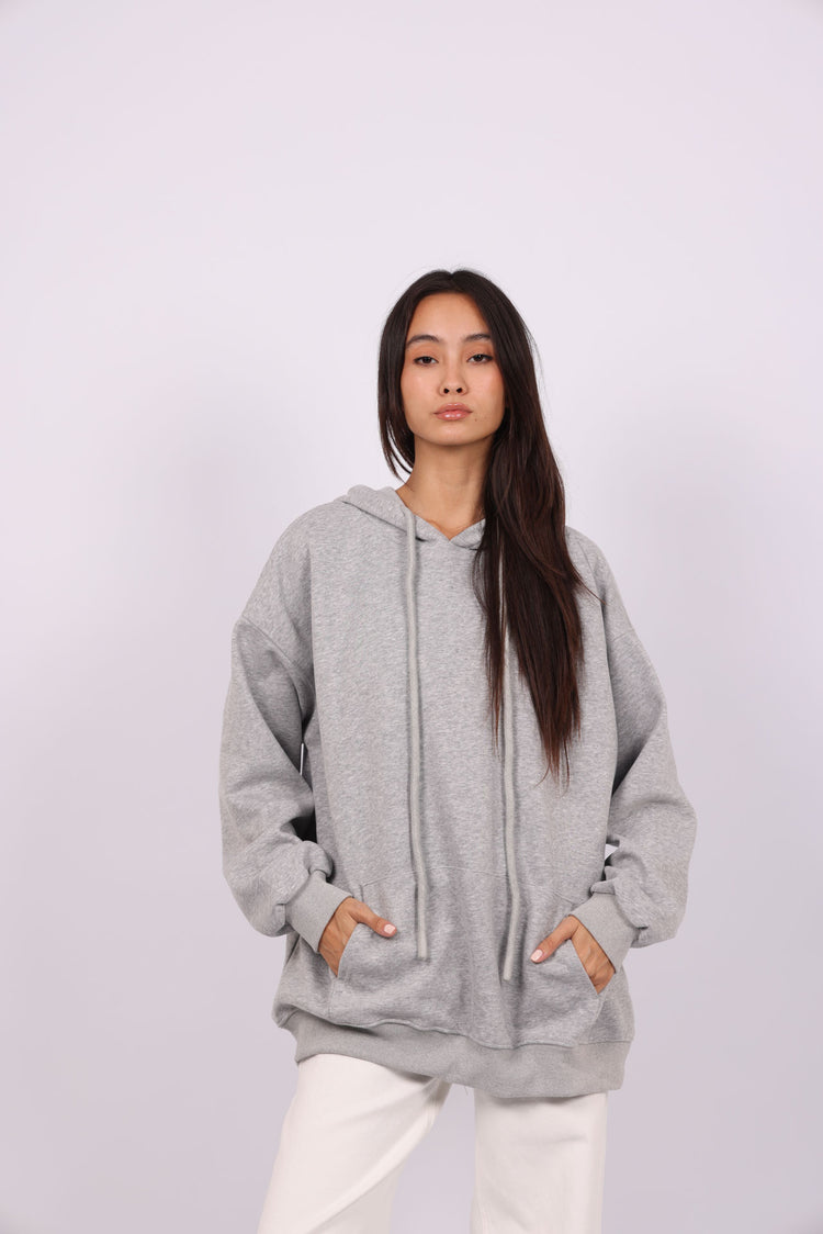 OVERSIZED HOODIE WITH BACK PRINT – "BETTER LATE THAN NEVER"