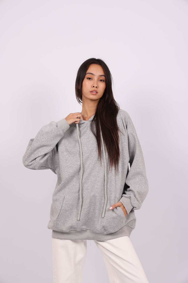 OVERSIZED HOODIE WITH BACK PRINT – "BETTER LATE THAN NEVER"