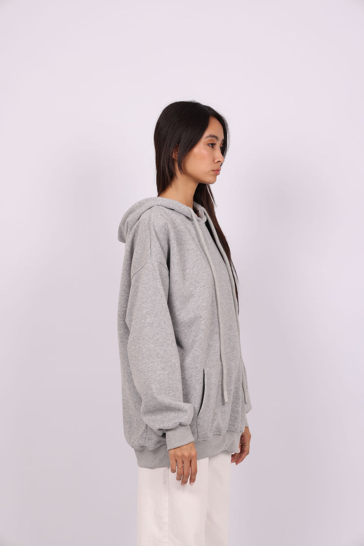 OVERSIZED HOODIE WITH BACK PRINT – "BETTER LATE THAN NEVER"