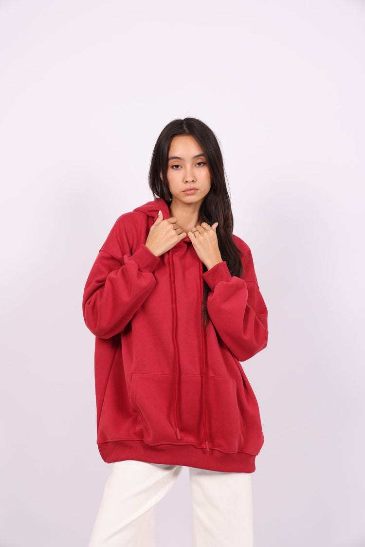 OVERSIZED HOODIE WITH BACK PRINT – "BETTER LATE THAN NEVER"