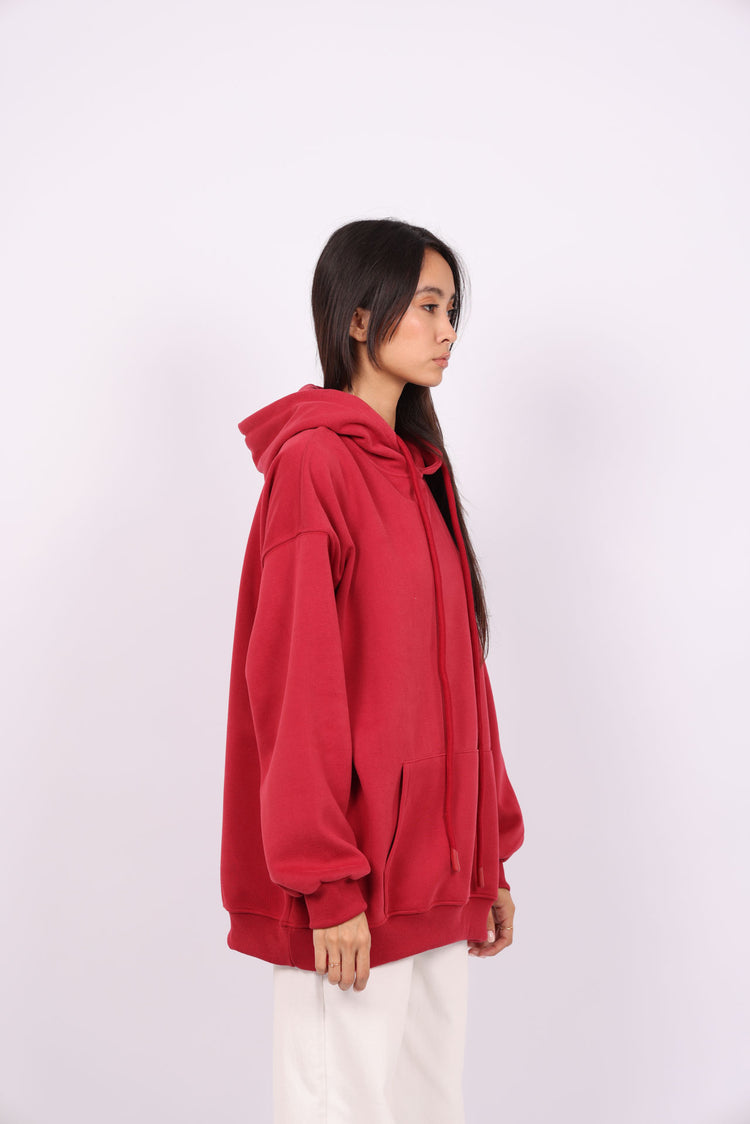 OVERSIZED HOODIE WITH BACK PRINT – "BETTER LATE THAN NEVER"