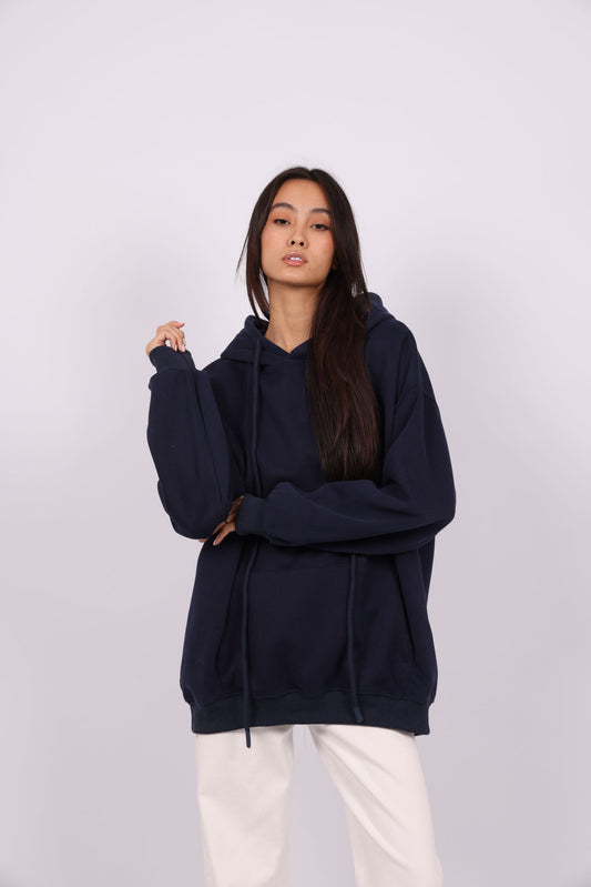 OVERSIZED HOODIE WITH BACK PRINT – "BETTER LATE THAN NEVER"