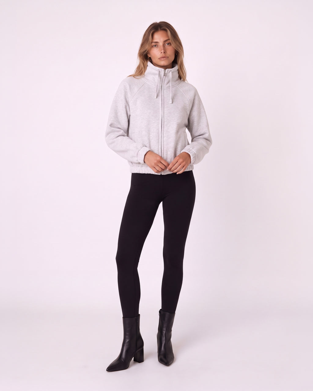 HIGH-NECK ZIP-UP JACKET