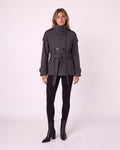 DOUBLE-BREASTED BELTED WOOL COAT