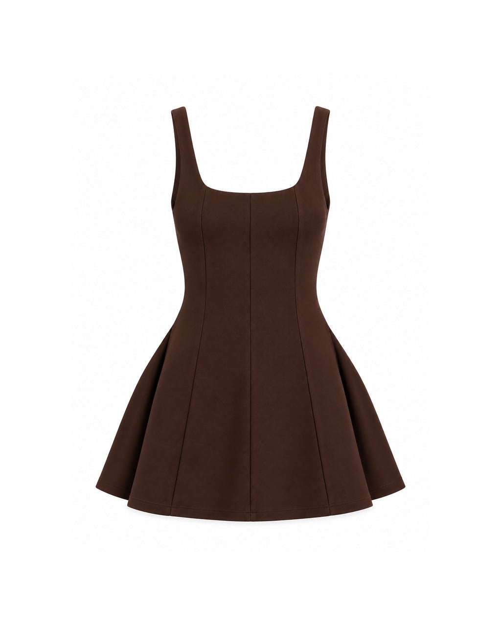 SCULPTED FLARE MINI DRESS