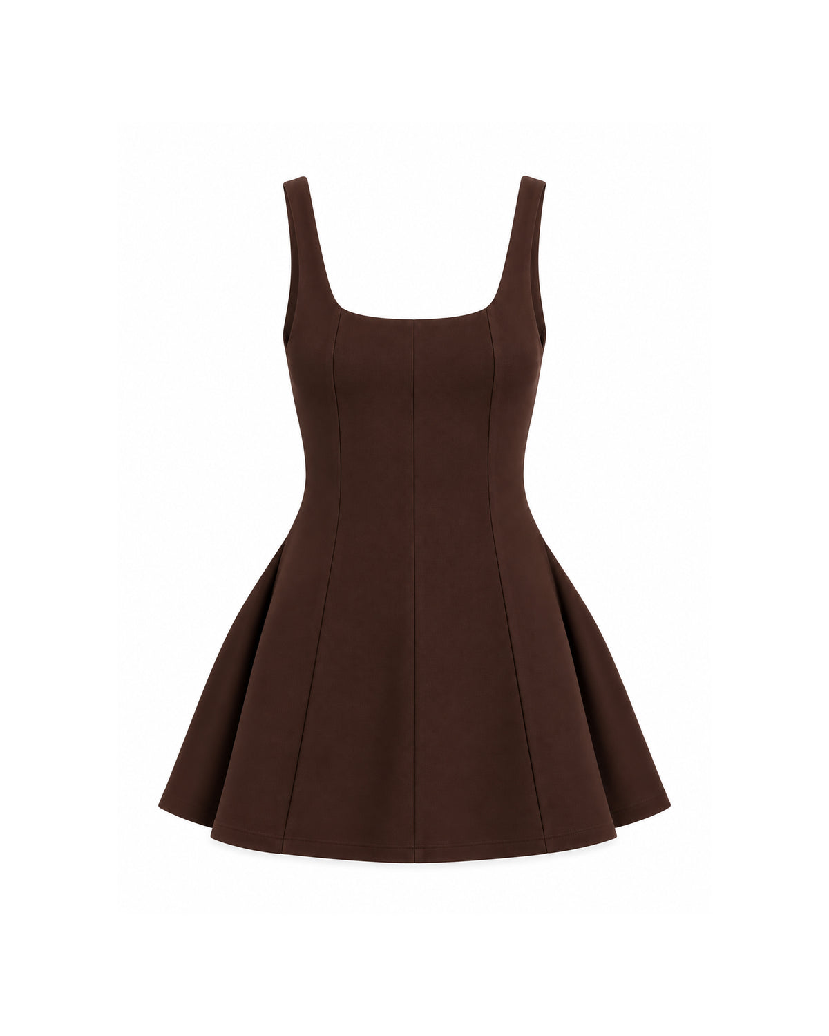 SCULPTED FLARE MINI DRESS