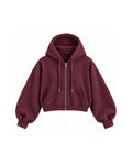 CROPPED ZIP-UP HOODIE