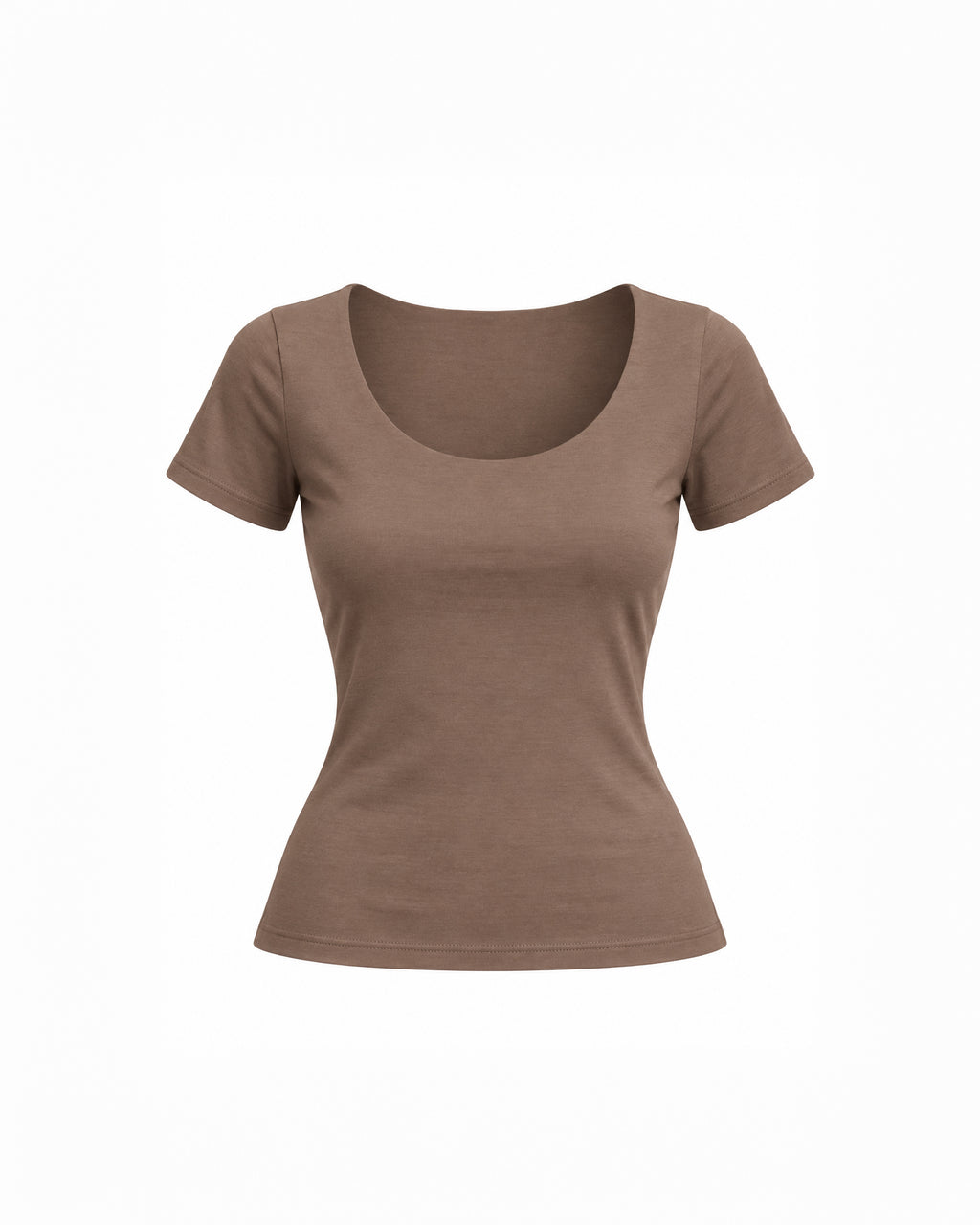 SCOOP-NECK SHORT-SLEEVE TOP