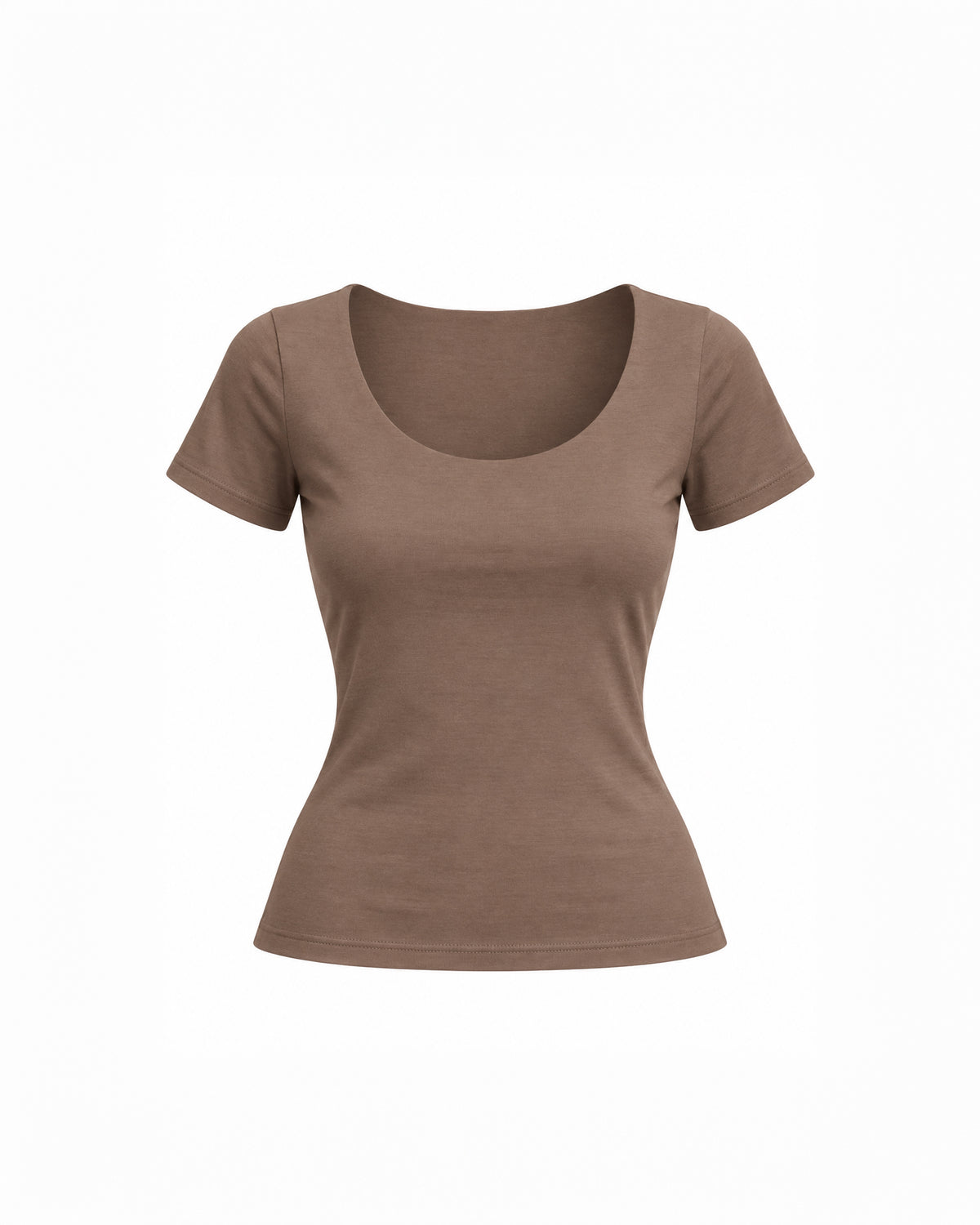 SCOOP-NECK SHORT-SLEEVE TOP