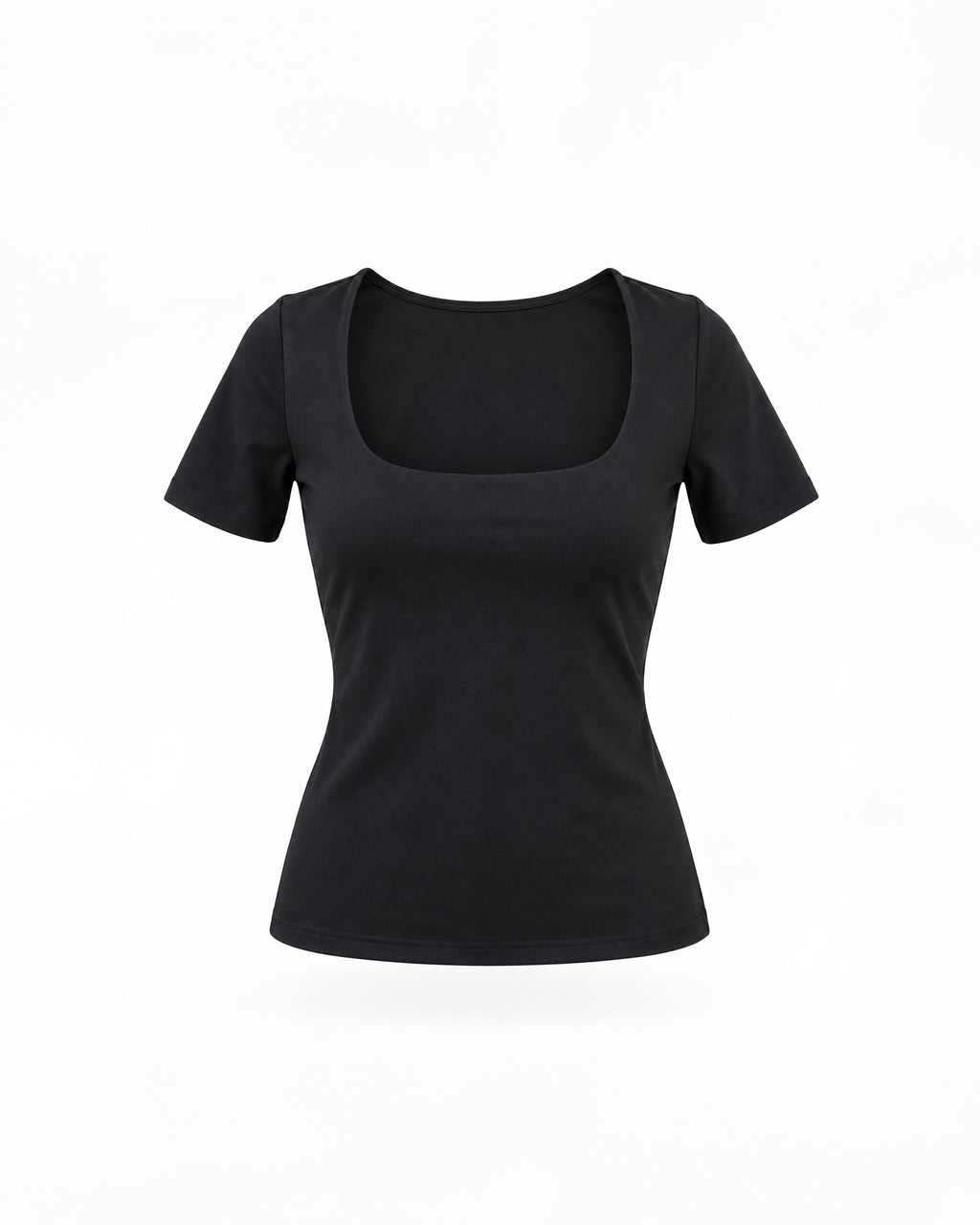 SQUARE-NECK SHORT-SLEEVE TOP