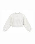 OVERSIZED CROPPED CREW NECK SWEATSHIRT