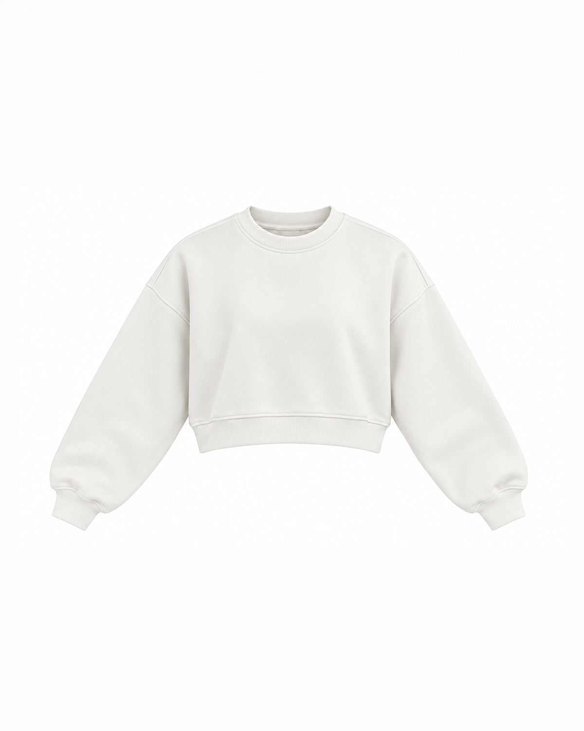 OVERSIZED CROPPED CREW NECK SWEATSHIRT