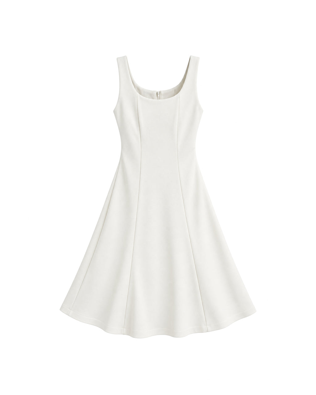 SCOOP-NECK A-LINE MIDI DRESS