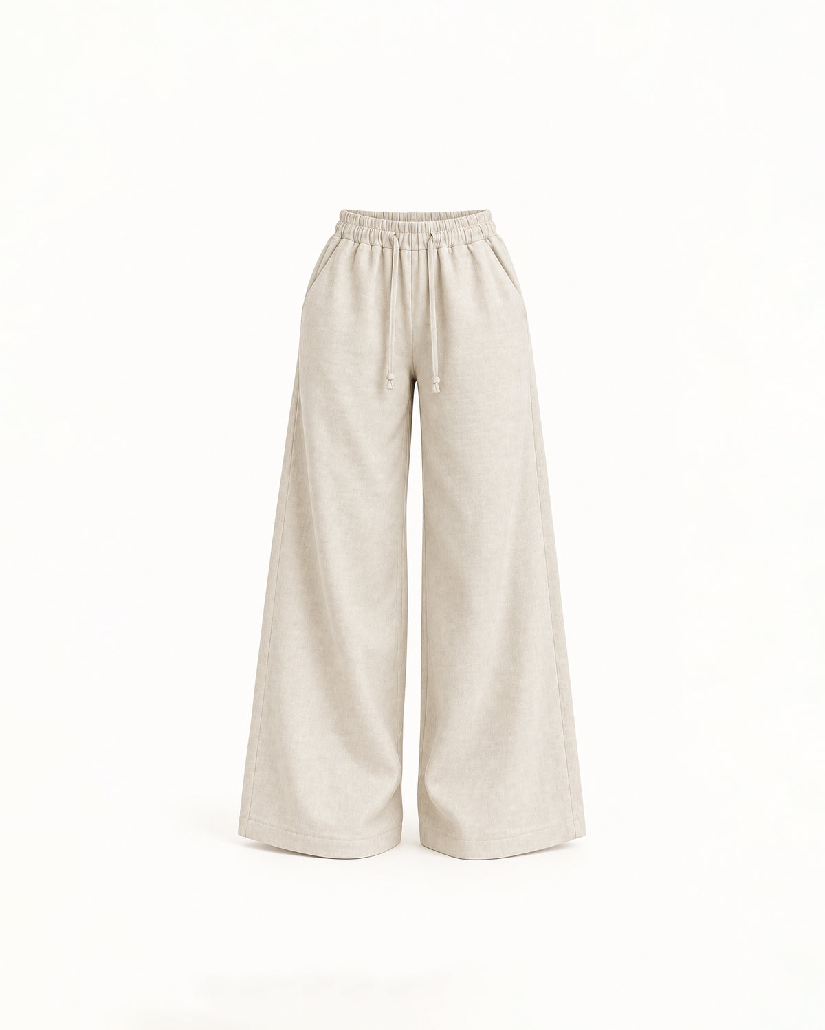 WIDE-LEG LINEN PANTS