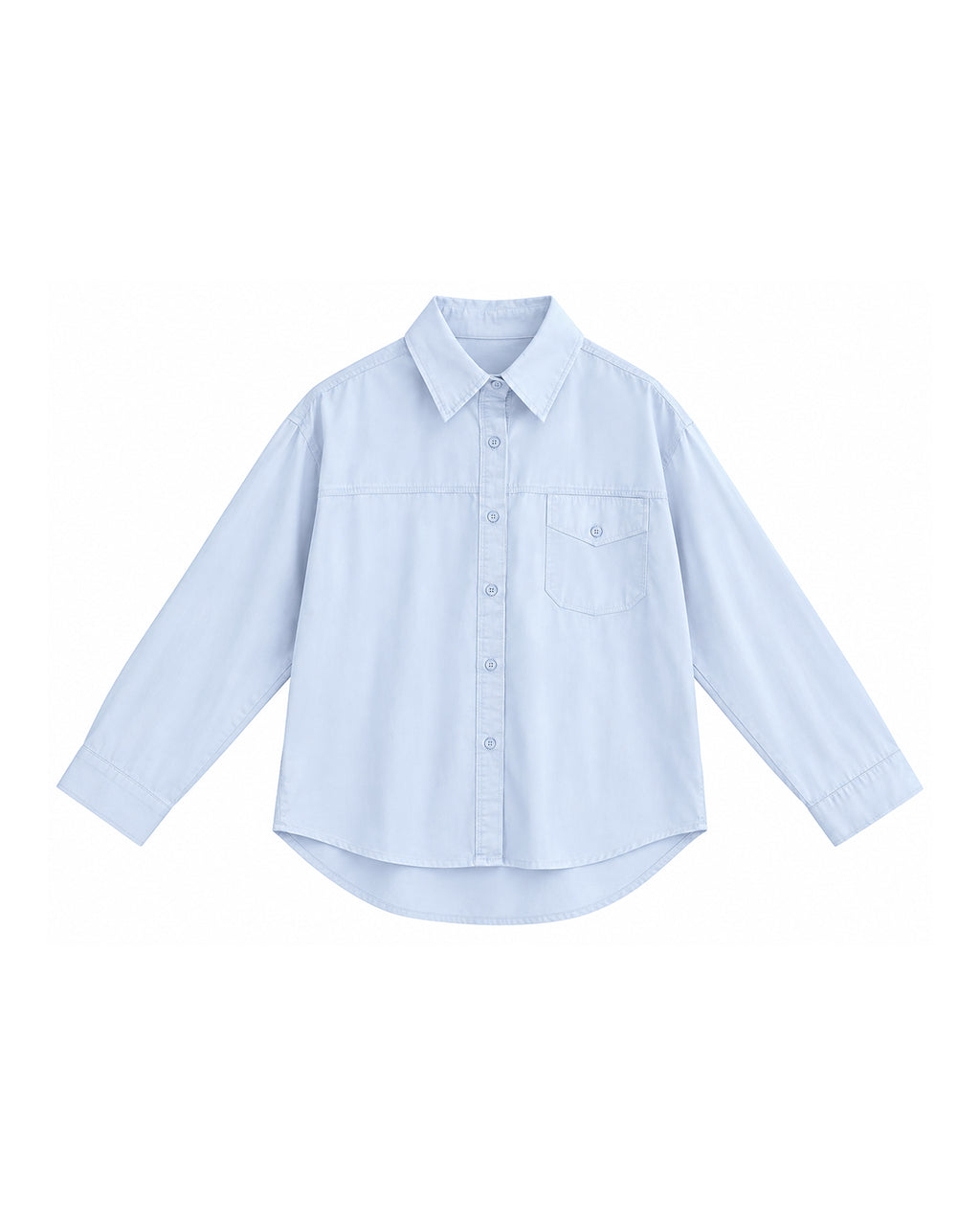 OVERSIZED BUTTON-FRONT LONG SLEEVE SHIRT