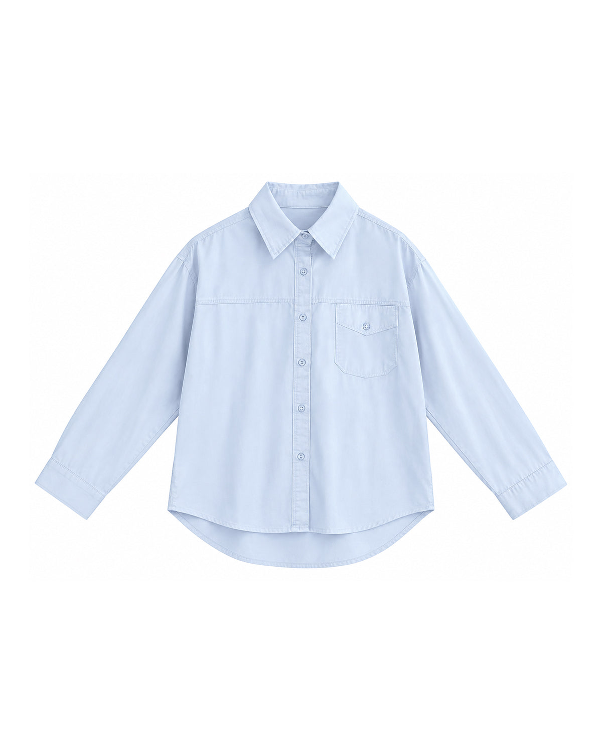 OVERSIZED BUTTON-FRONT LONG SLEEVE SHIRT