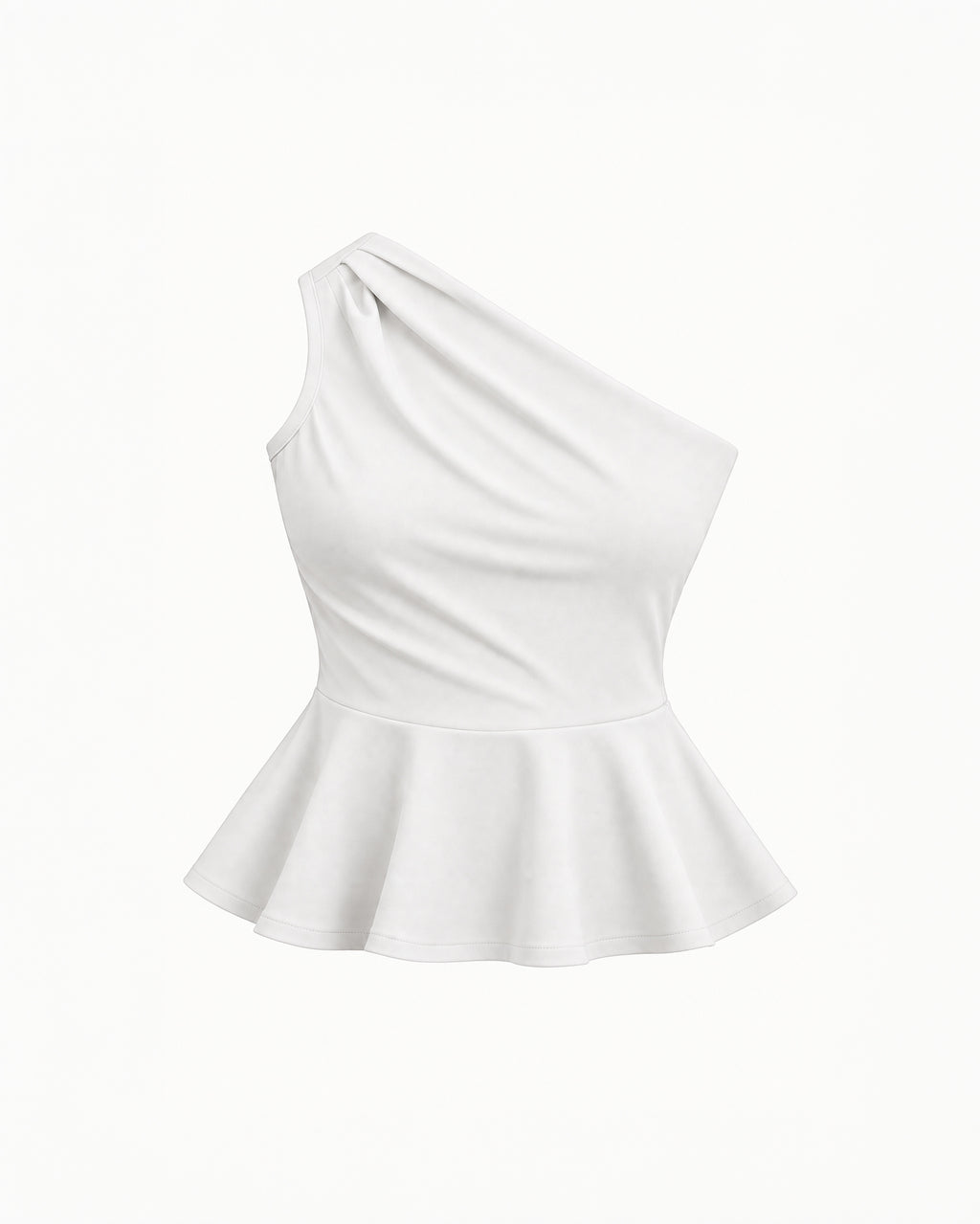 ONE-SHOULDER PEPLUM TOP