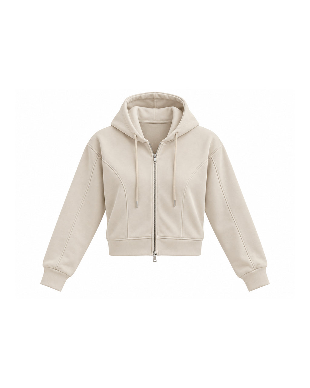 CROPPED ZIP UP HOODIE