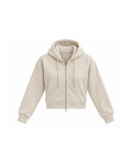 CROPPED ZIP UP HOODIE
