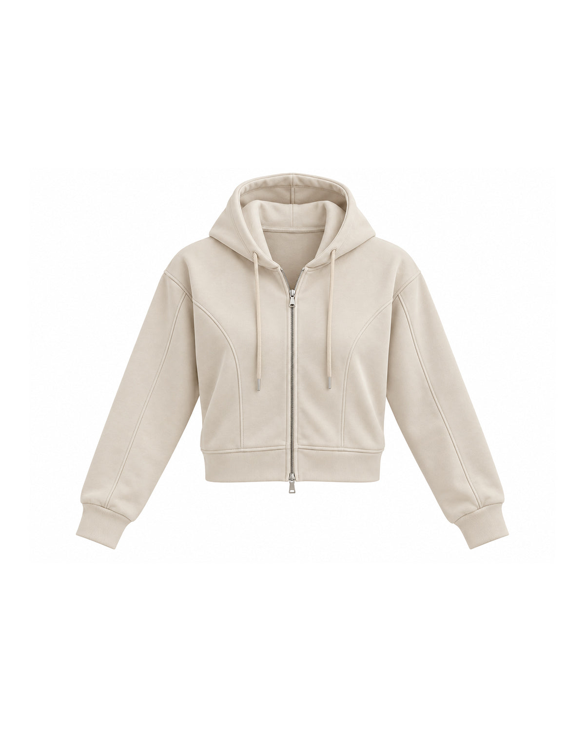CROPPED ZIP UP HOODIE