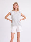 SEASHELL DETAIL SLEEVELESS TOP