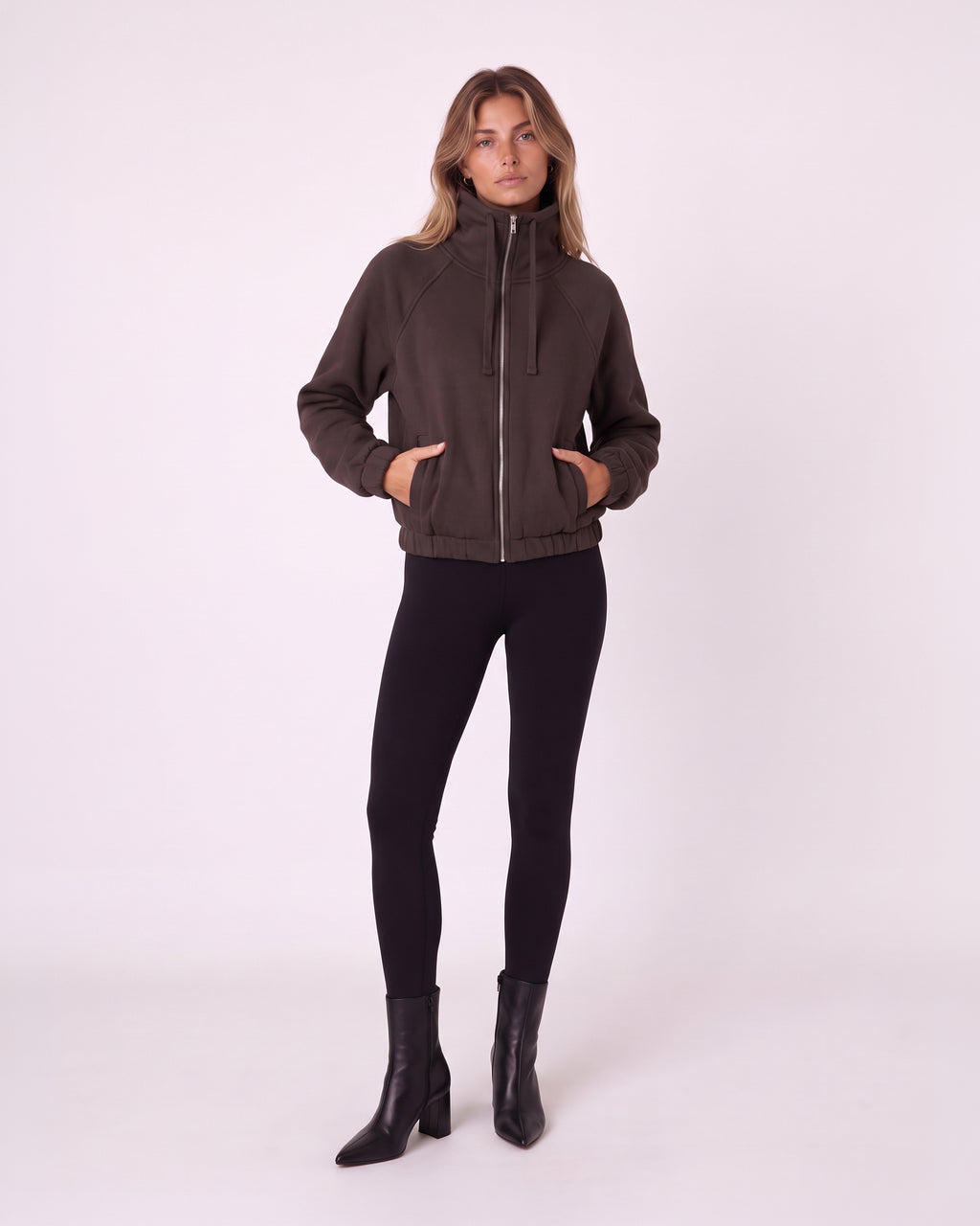 HIGH-NECK ZIP-UP JACKET