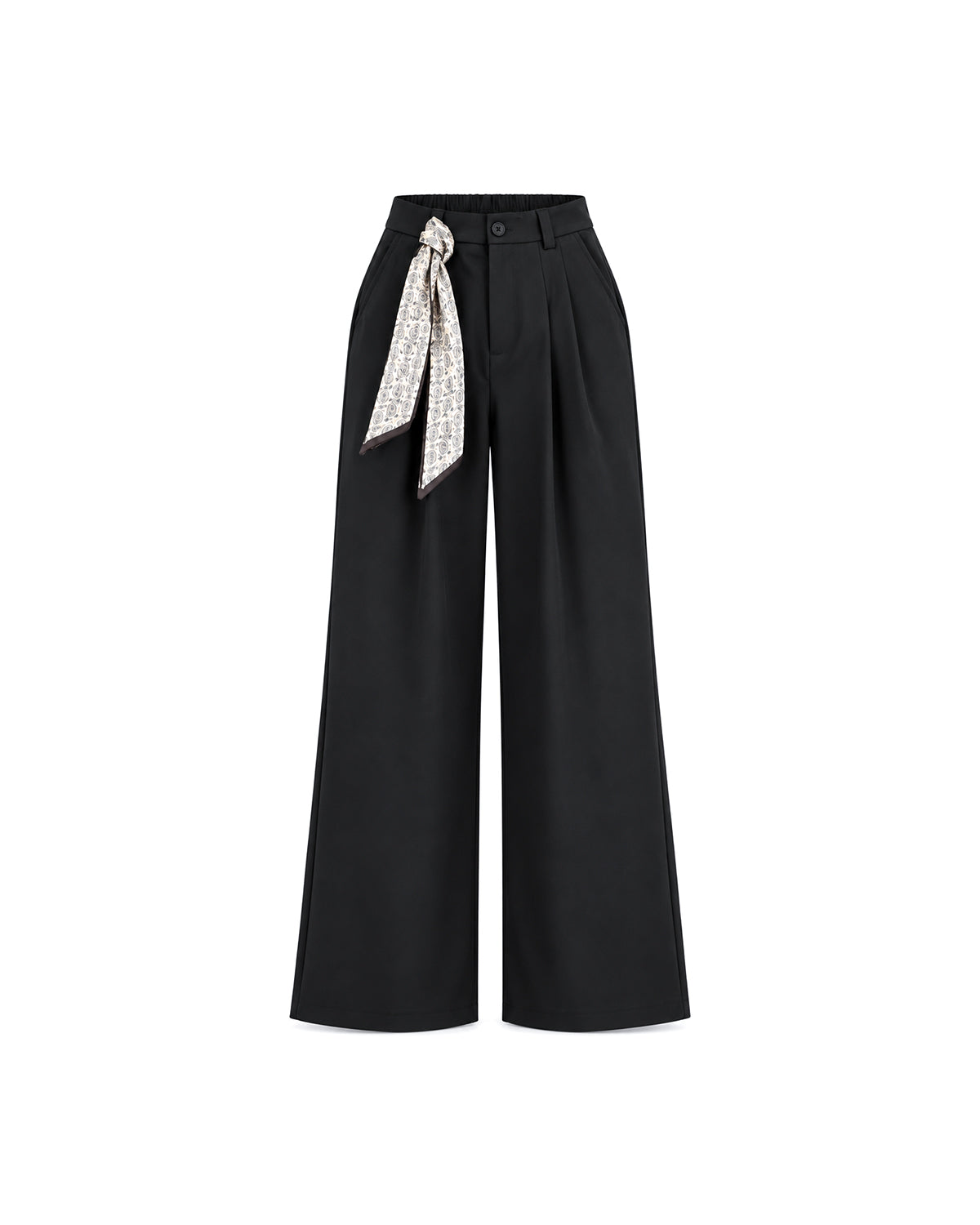 WIDE-LEG TROUSERS WITH SCARF DETAIL