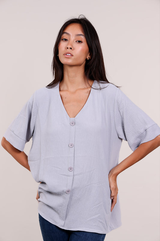 BUTTON-DOWN BLOUSE