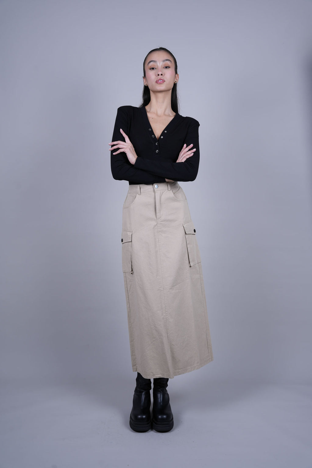 CARGO MIDI SKIRT