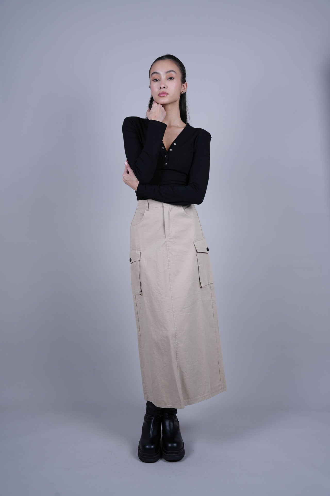 CARGO MIDI SKIRT