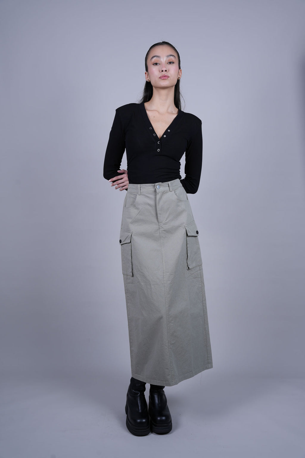 CARGO MIDI SKIRT