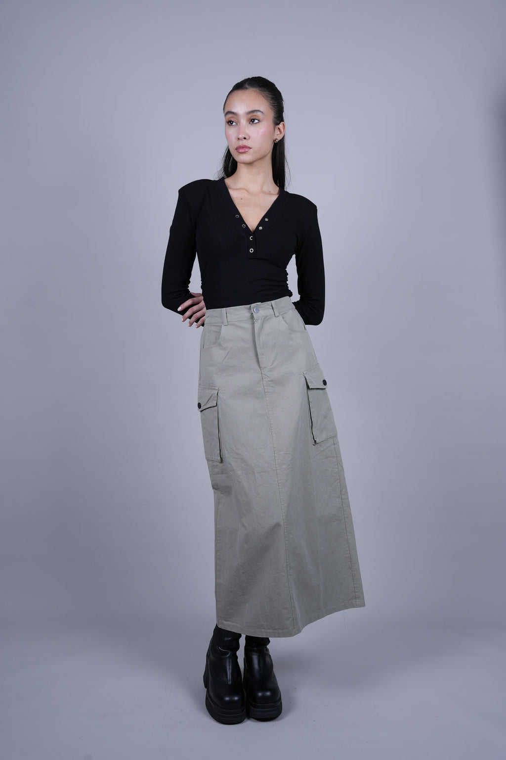CARGO MIDI SKIRT