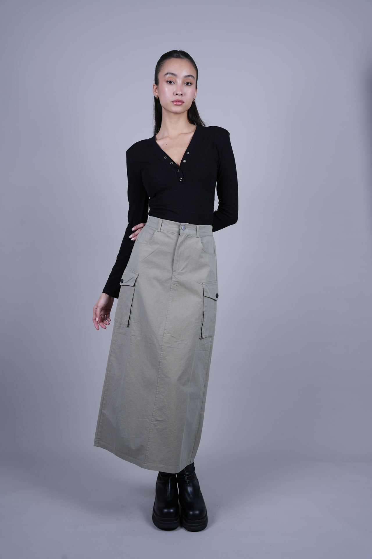 CARGO MIDI SKIRT