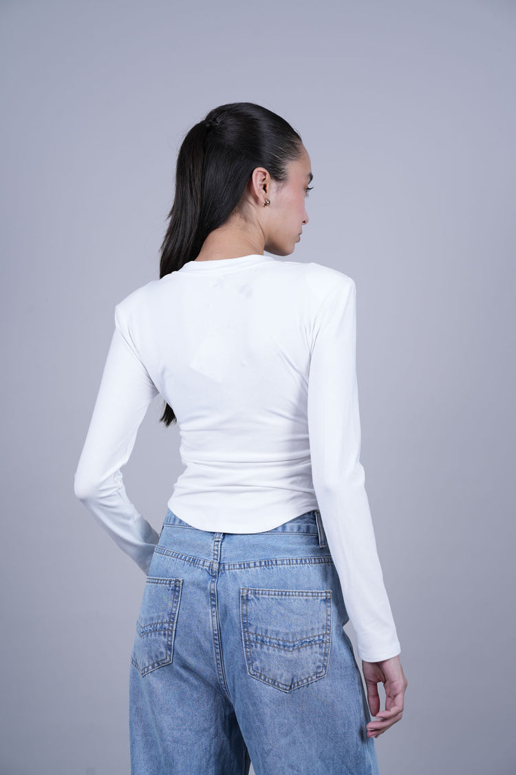 LONG SLEEVE HENLEY TOP