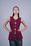 STARFISH BUTTON VEST TOP