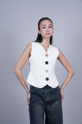 SCALLOPED HEM VEST TOP