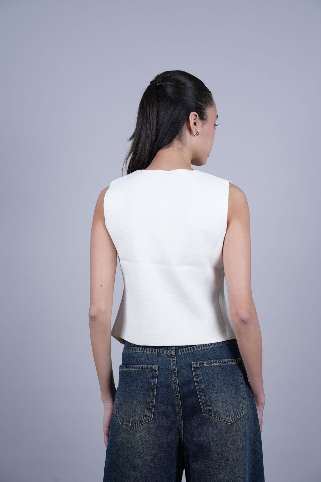 SCALLOPED HEM VEST TOP