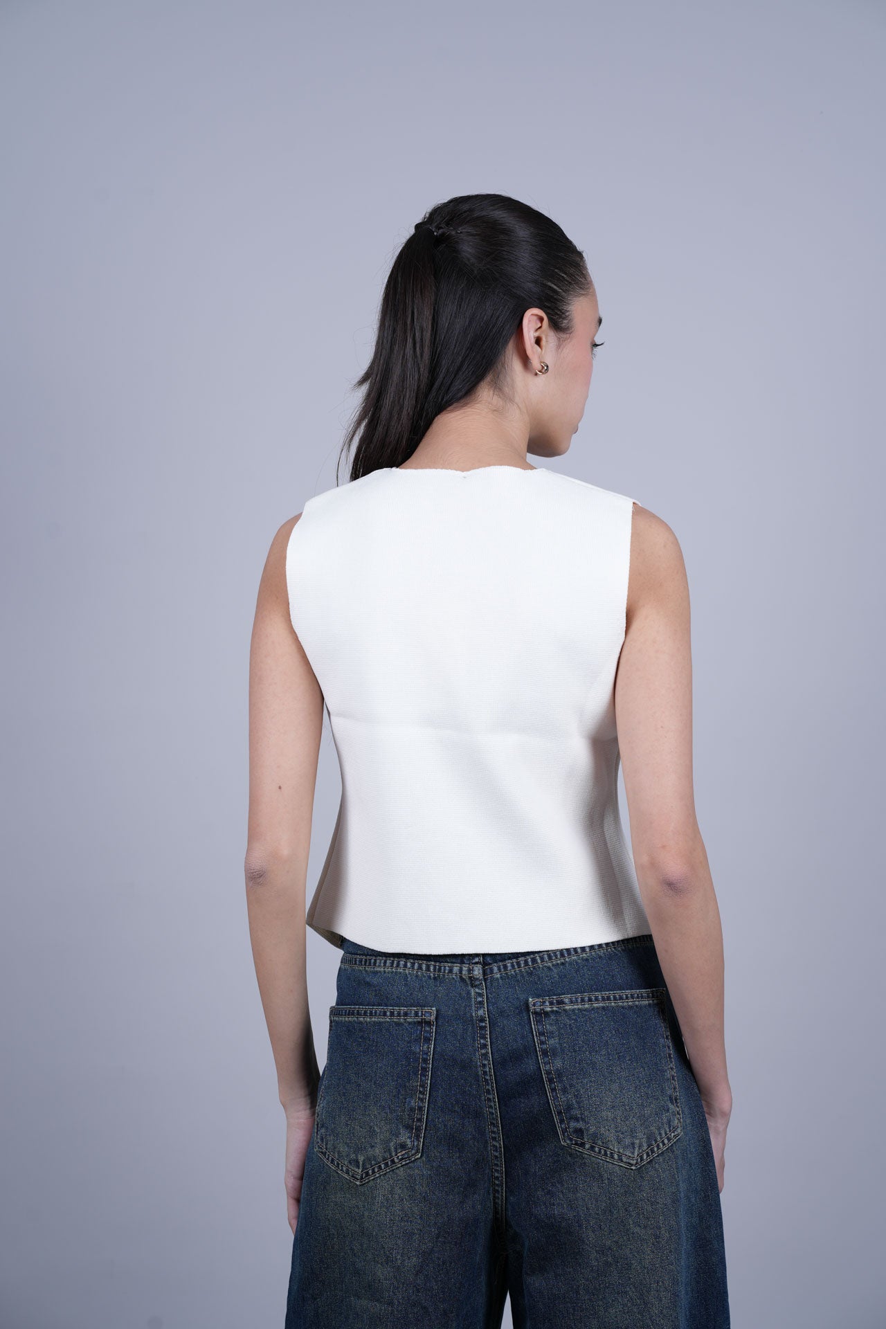 SCALLOPED HEM VEST TOP
