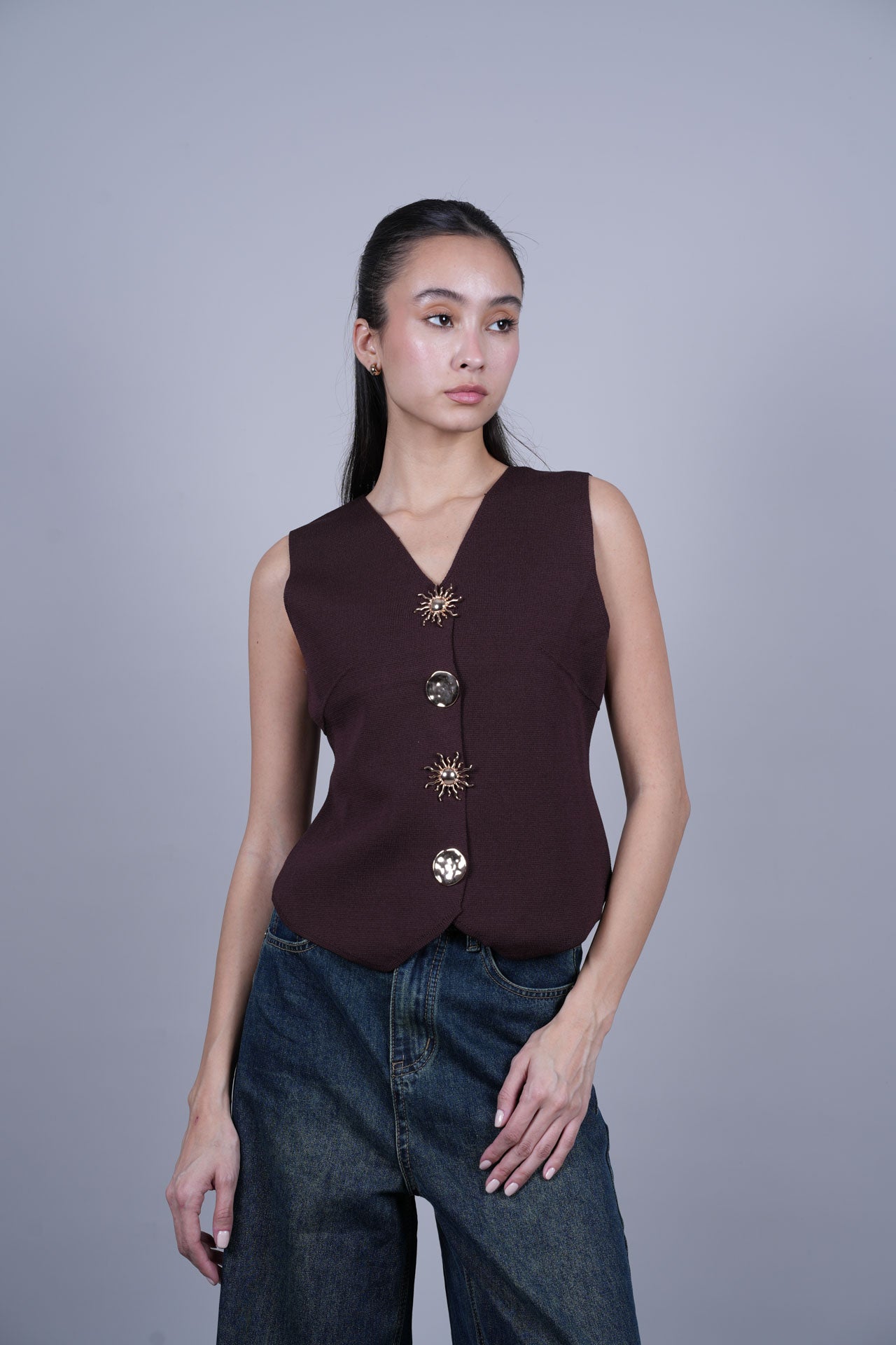 SCALLOPED HEM VEST TOP