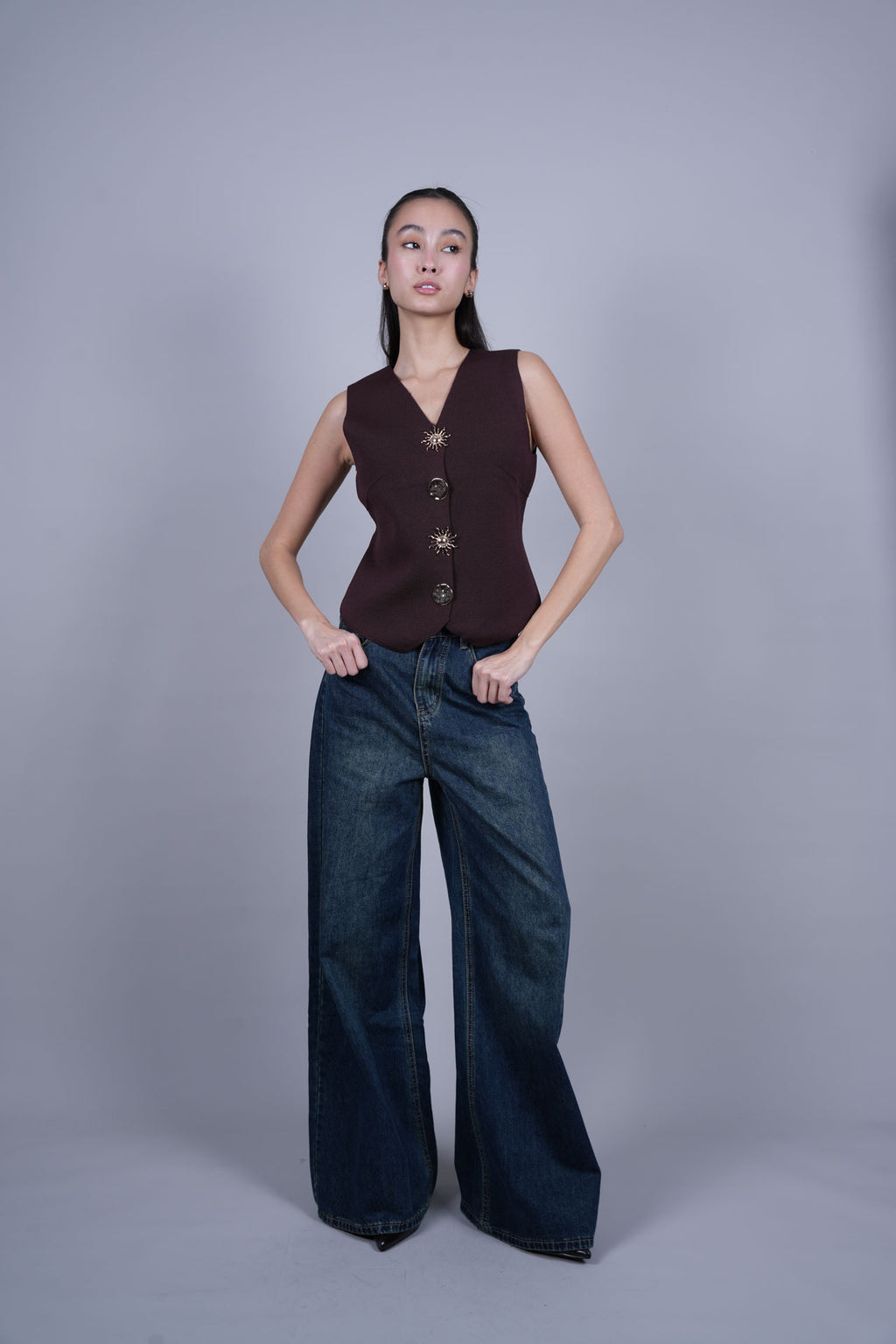 SCALLOPED HEM VEST TOP