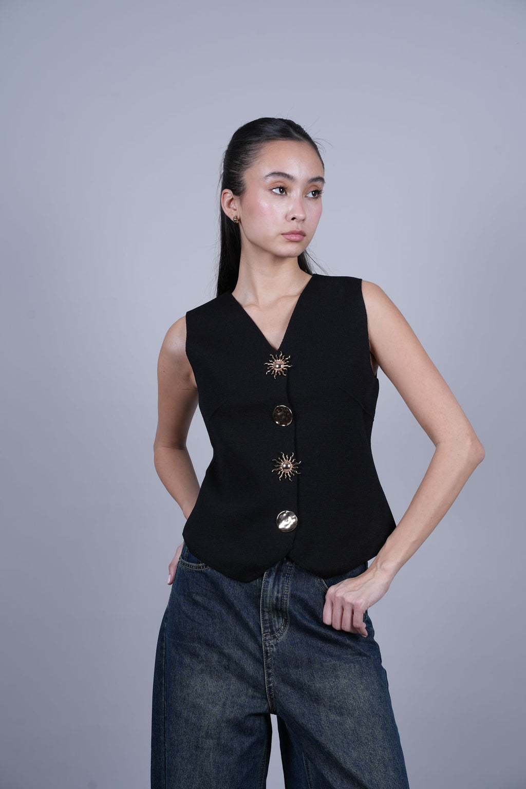 SCALLOPED HEM VEST TOP