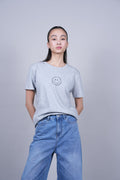 MINIMAL SMILEY GRAPHIC T-SHIRT