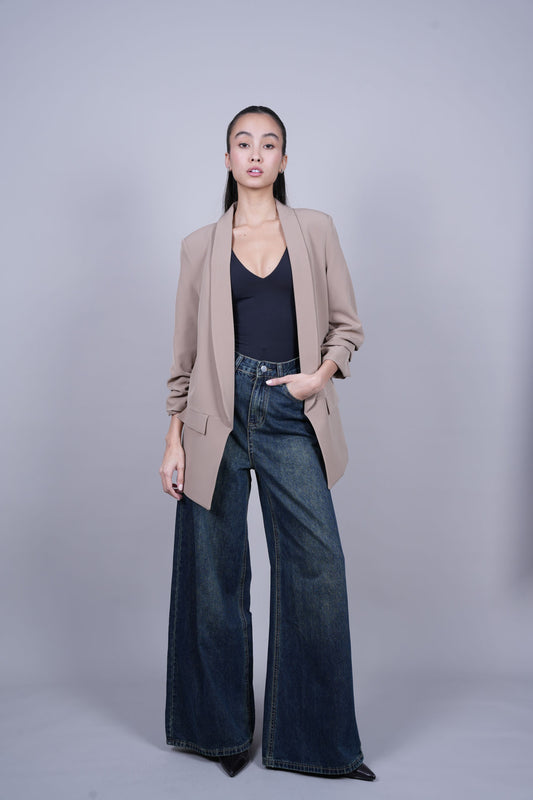 TAILORED OPEN-FRONT BLAZER