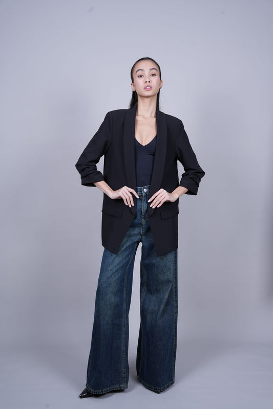TAILORED OPEN-FRONT BLAZER