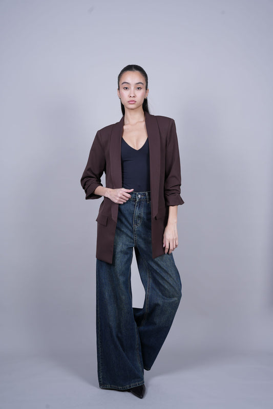TAILORED OPEN-FRONT BLAZER