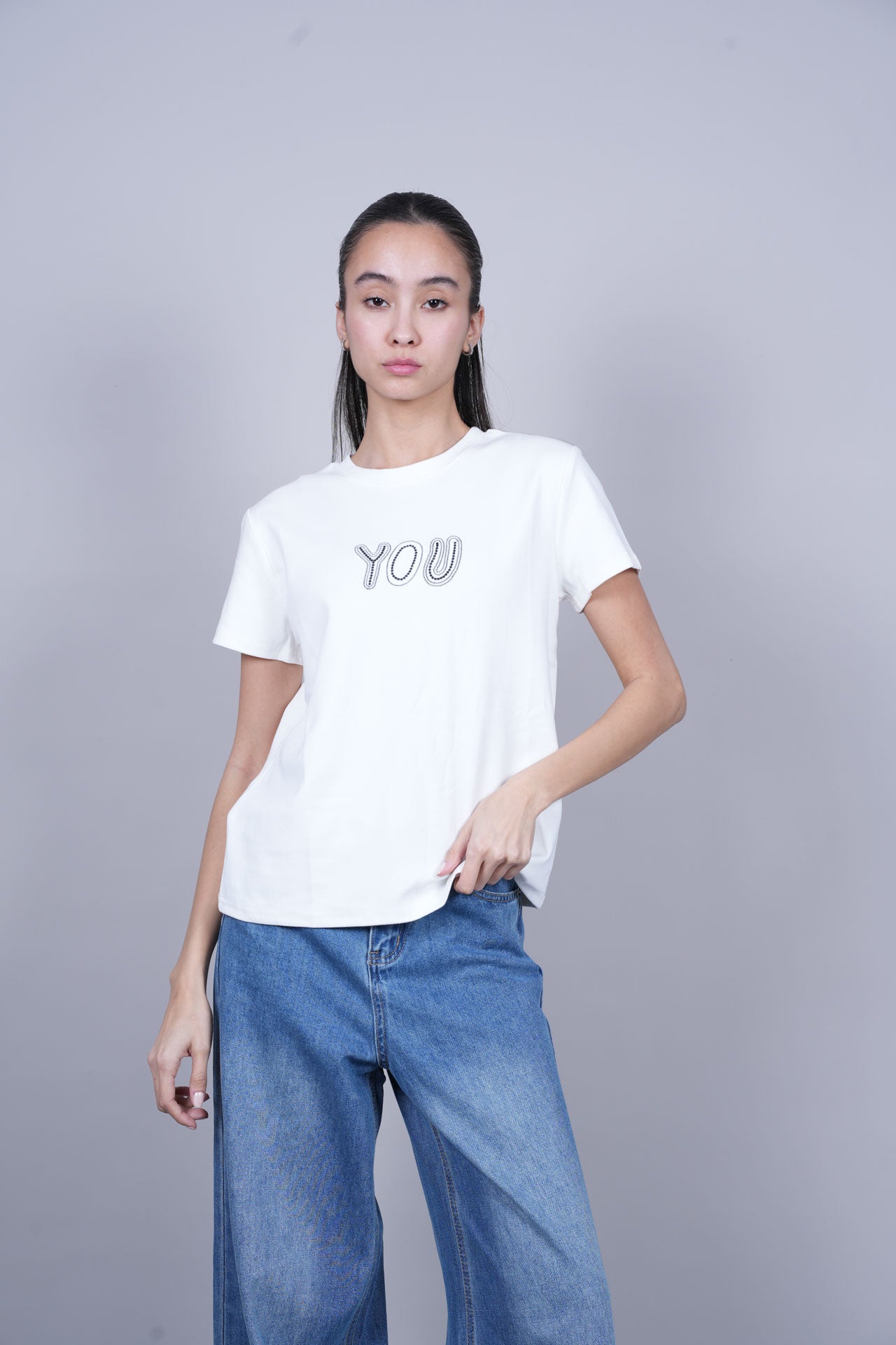 YOU TEXT GRAPHIC T-SHIRT
