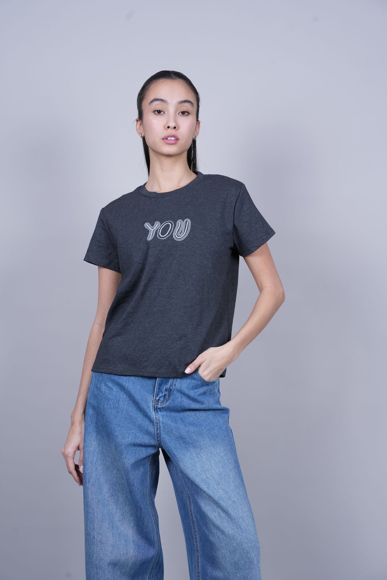 YOU TEXT GRAPHIC T-SHIRT