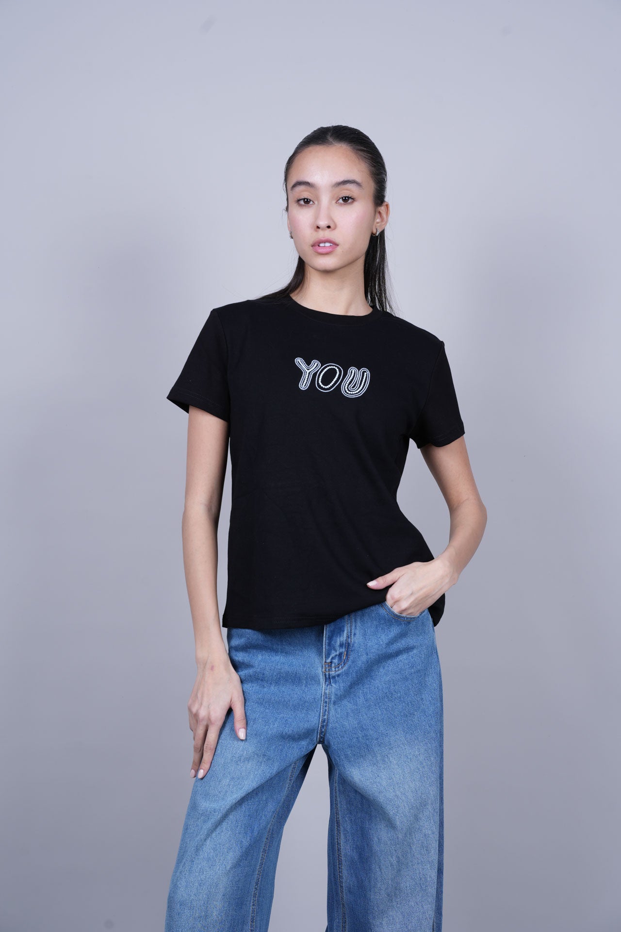 YOU TEXT GRAPHIC T-SHIRT