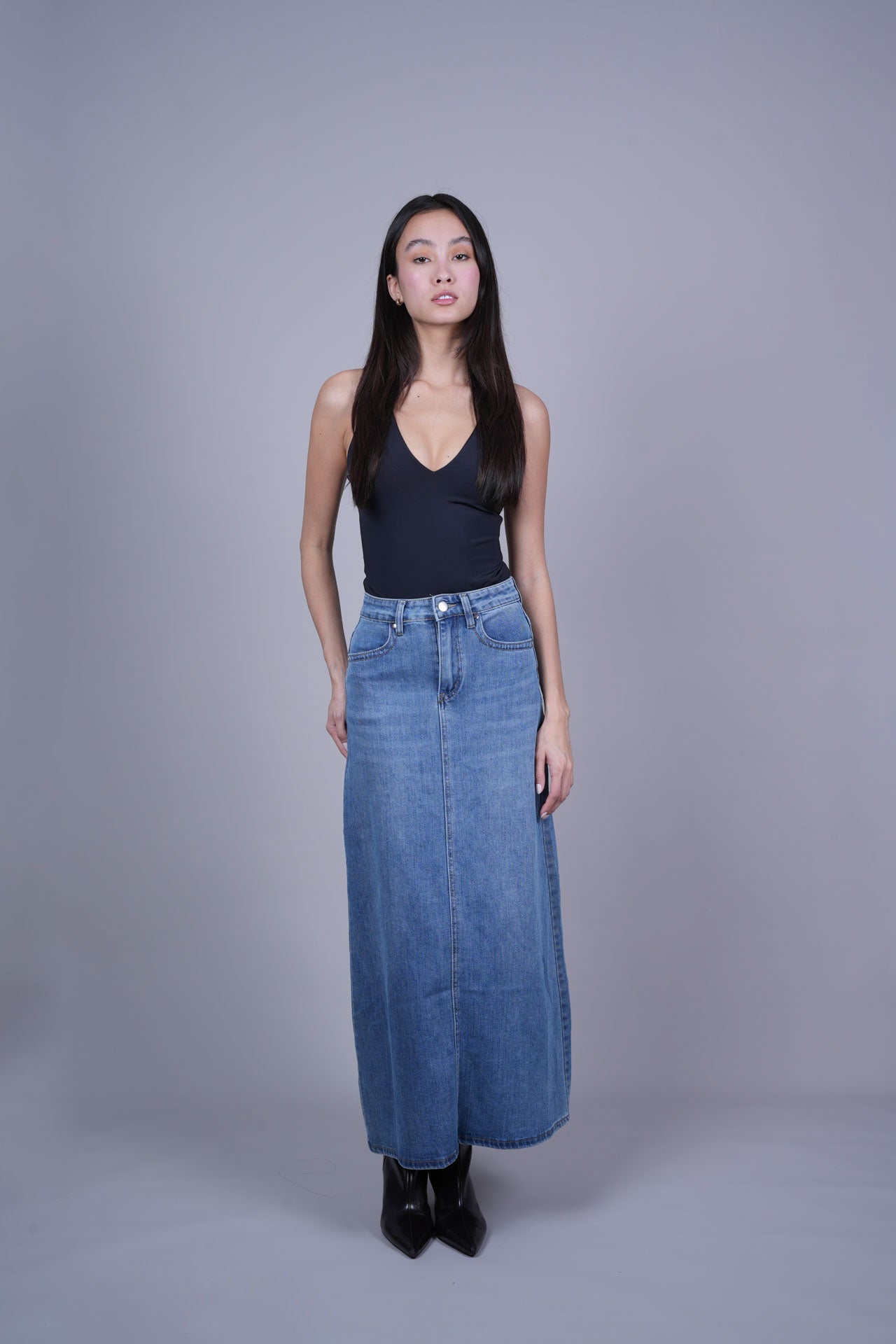 LONG DENIM SKIRT