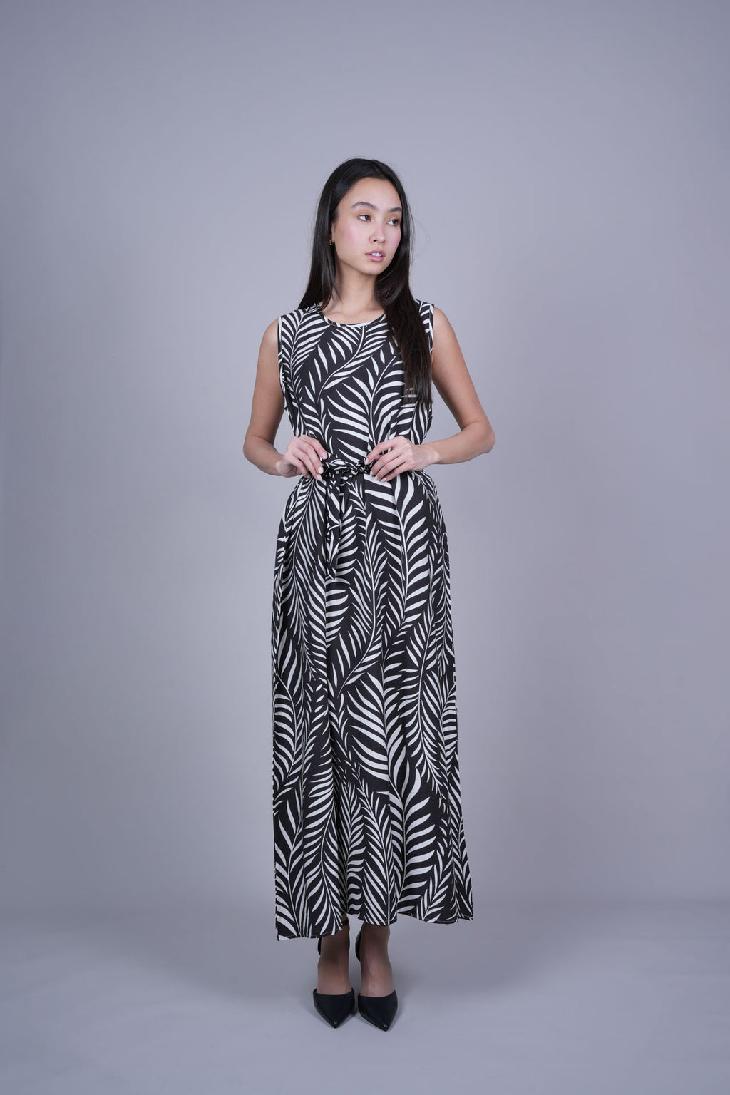 RESORT PRINT FLOWY DRESS